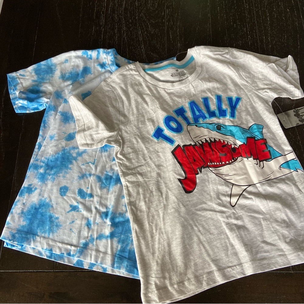 Stitch Fix Kids Boys Shirt Top Lot Shark Tie Dye New NWT‎ Size 7 Summer Play